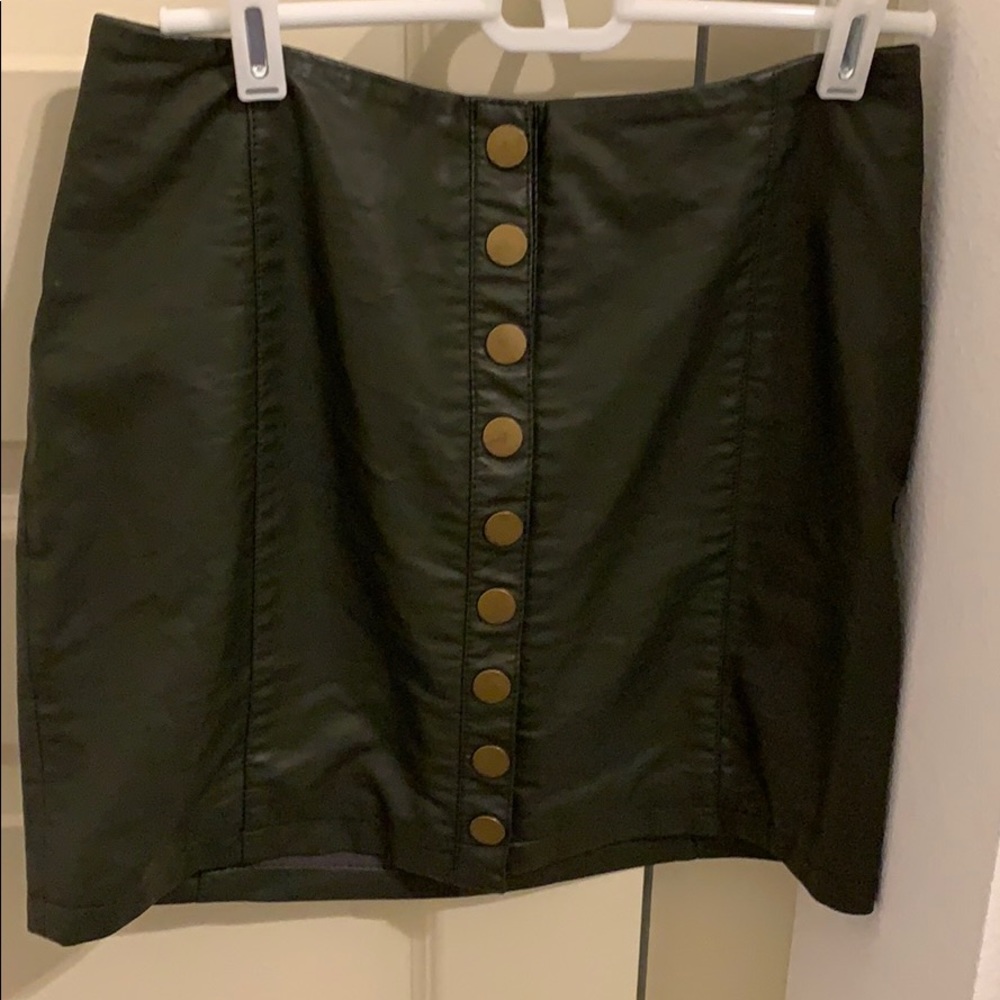 Free people mini skirt button up